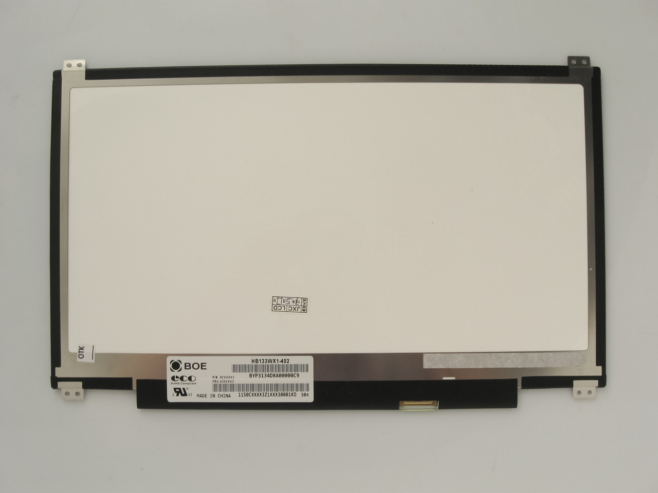 Матриця для ноутбука 13,3 Led Slim 1366x768 30pin edp роз'єм справа внизу без вух бв