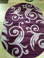 Ковер с рельефным рисунком Albayrak Legenda фиолетовый овал 1,2 x 2м