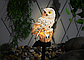 Садова фігурка на сонячній батареї Сова, водонепроникний, висота 15 см. Білий, фото 6