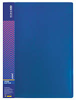 Папка з притиском пластик CLIP B Light, з двома кишенями, синя