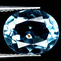 4.31 карат Природний блакитний блакитний топаз Бразилії 11х9 мм.