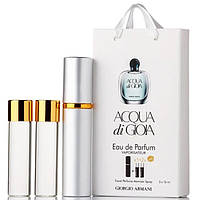 Женский мини парфюм Ciorgio Armani Acqua di Gioia, набор 3х15 мл