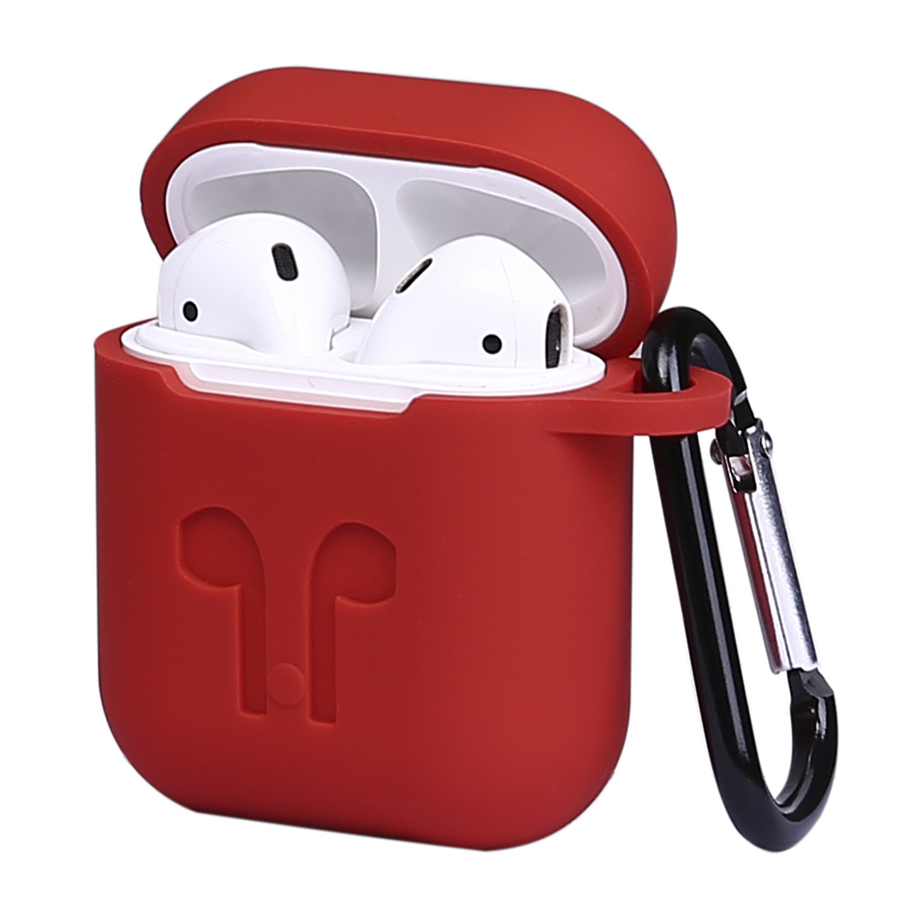 Чохол Alitek для навушників Apple AirPods + карабін (2 в 1) Red