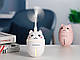 Зволожувач повітря нічник Котик Humidifier 320 мл USB ультразвуковий + 10 змінних фільтрів Рожевий, фото 8