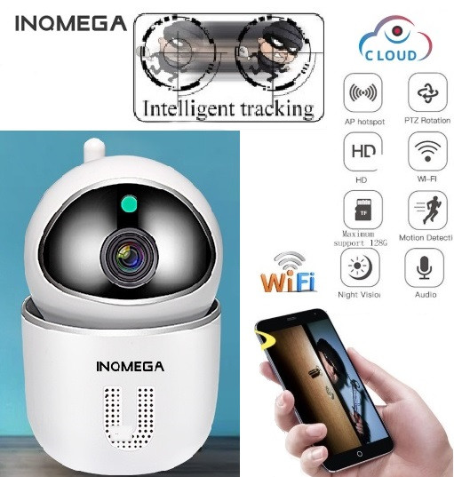 IP камера INQMEGA WiFi -1080p (удаленный просмотр), сигнализация (white) - ORIGINAL - фото 1 - id-p1202456155