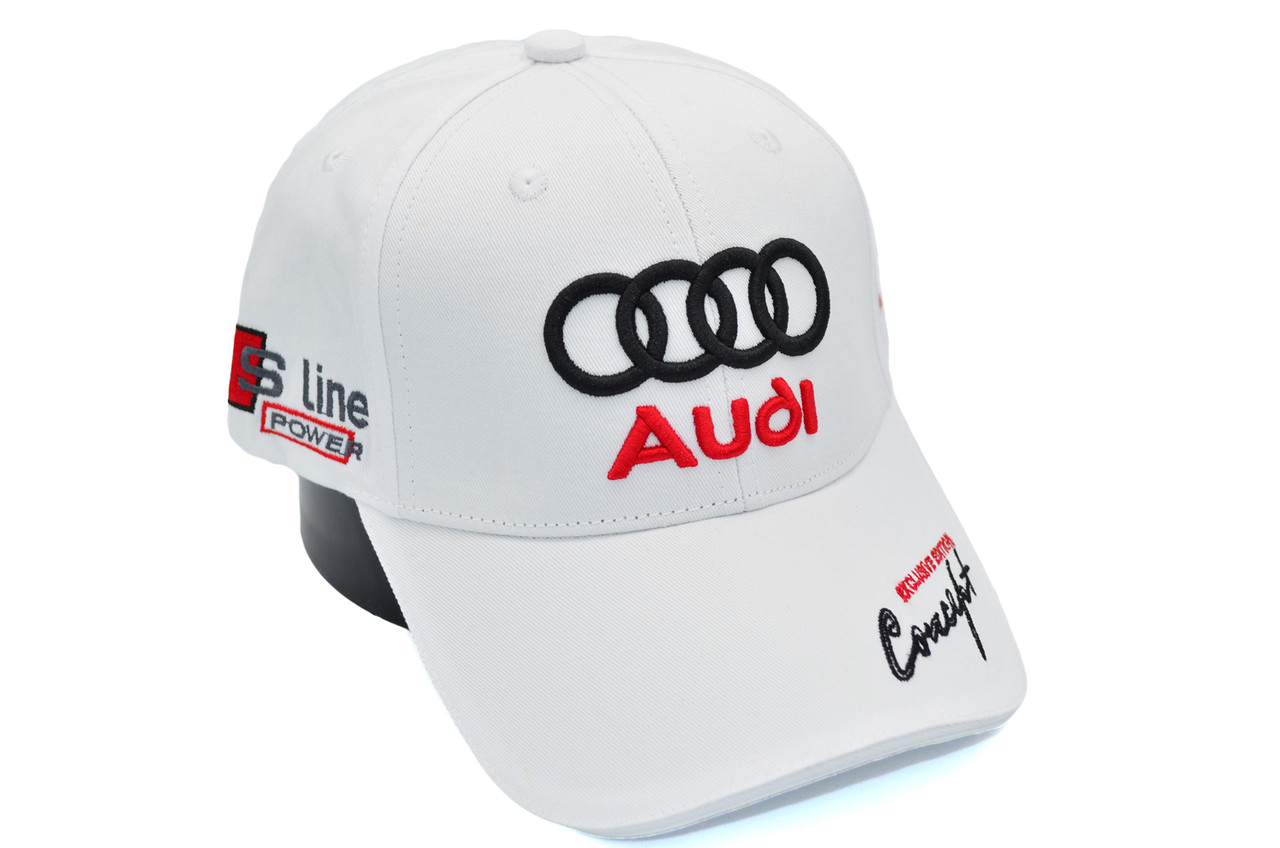 Кепка Sport Line з автомобільним логотипом Audi біла (S 0919-186)