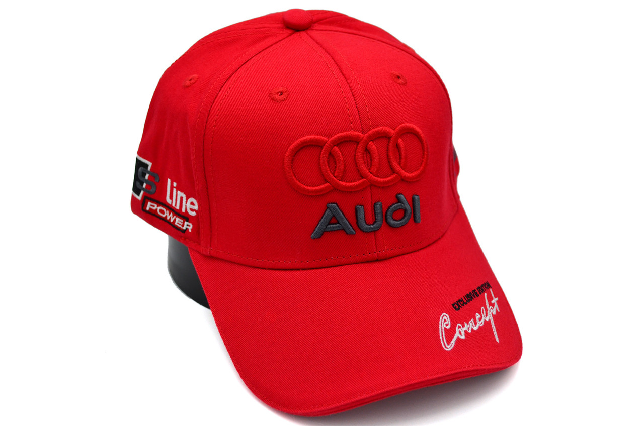 Кепка Sport Line з автомобільним логотипом Audi червона (S 0919-187)
