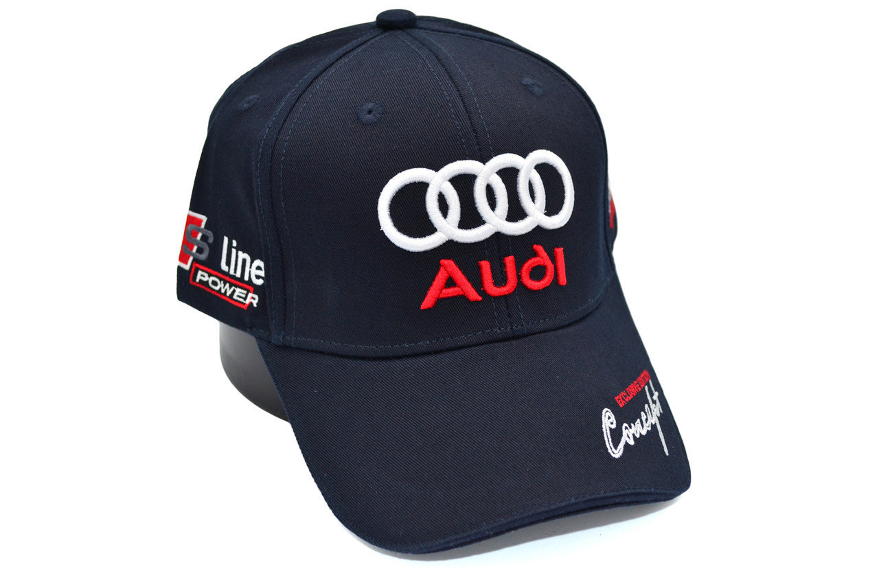 Кепка Sport Line з автомобільним логотипом Audi темно-синя (S 0919-188)