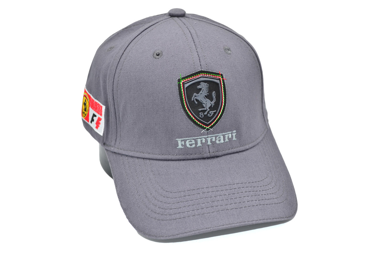 Кепка Sport Line з автомобільним логотипом Ferrari сіра (S 0919 183)
