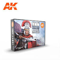 Набір фарби Не металевий метал: Сталь. 3rd Gen Acrylic Set. AK-INTERACTIVE AK11601