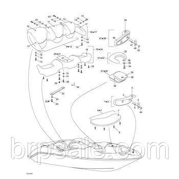 Кришка спинки/порту Sea-Doo BRP COVER-BACKREST/PORT