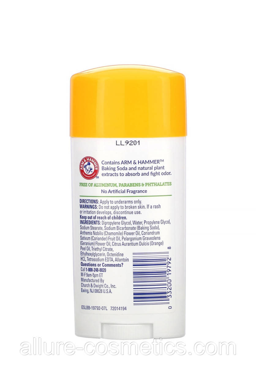 Купить Прозрачный дезодорант без металлов Arm & Hammer Essentials