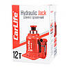 Гідравлічний домкрат.  Домкрат гідравлічний 12 т. (низький) "CARLIFE" 190-365 мм. (в картон. пак.), фото 4