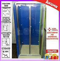Душевая дверь 90х190 см Atlantis ZDM-90-2 профиль хром/стекло прозрачное