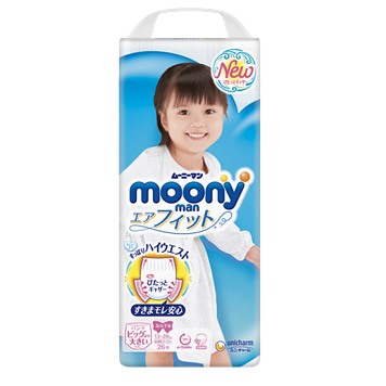 Moony підгузники - трусики Air Fit B-Big (13-28) кг, 26 шт. для дівчинки (mp024)