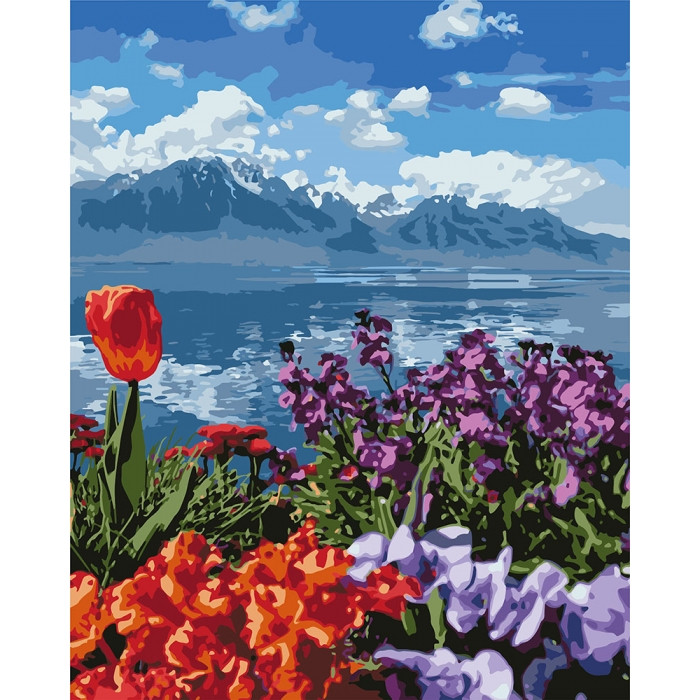 Картина за номерами 40×50 см. Квітковий рай. Ідейка. КНО2278