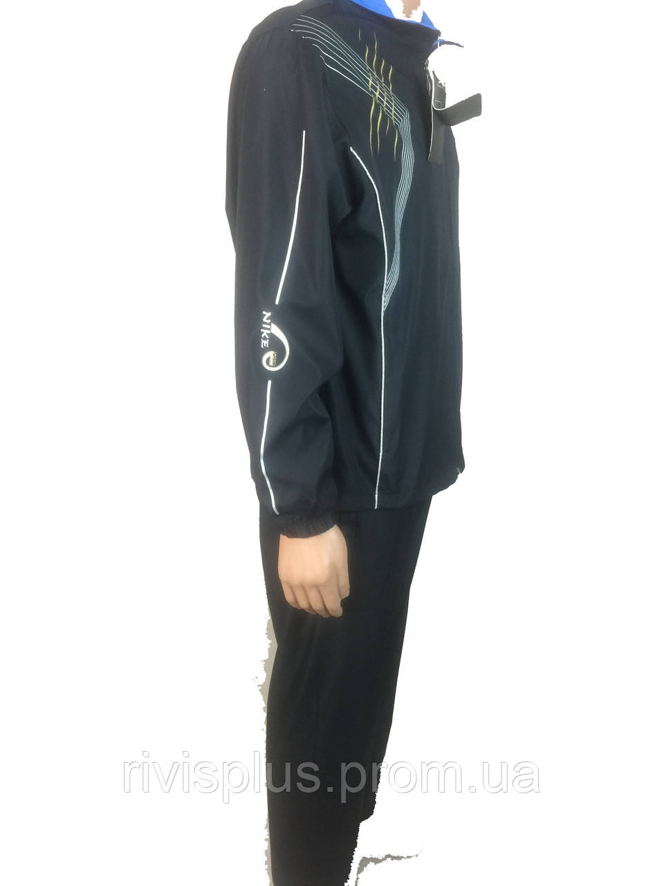 Спортивний костюм з плащової тканини для підлітка-хлопчика,юніора,р-р 38-44 НАЙК 015 NIKE чорний