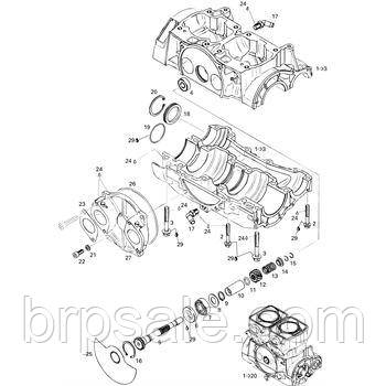 Кришка поворотного клапана двигуна Sea-Doo BRP COVER-ROTARY