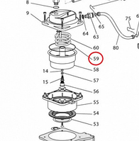 533216 Уплотнитель крышки бойлера De'Longhi EC, ECO, BAR