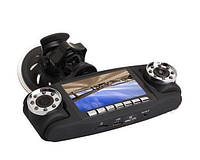 Автомобильный видеорегистратор Double 3 в 1 2 камеры + GPS / авторегистратор / регистратор авто