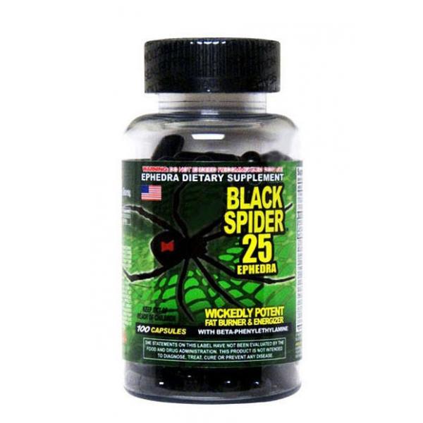 Жиросжигатель Cloma Pharma Black Spider 25 - 100 капсул клома фарма блэк спайдер - фото 1 - id-p1202692941