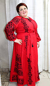 Жіноча сукня червоного кольору "Лелека"
