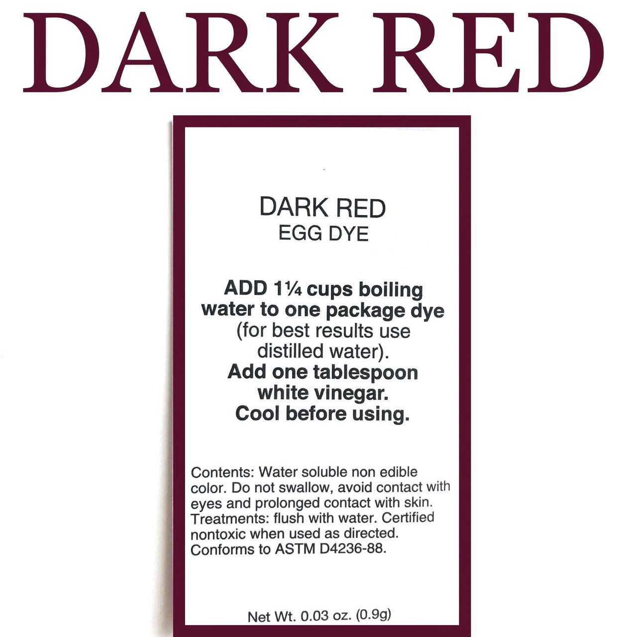 Американський аніліновий барвник для писанок "dark red" бордовий