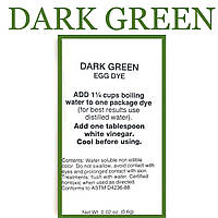 Американский анилиновый краситель для пишущих книг "dark green" темно-зеленый