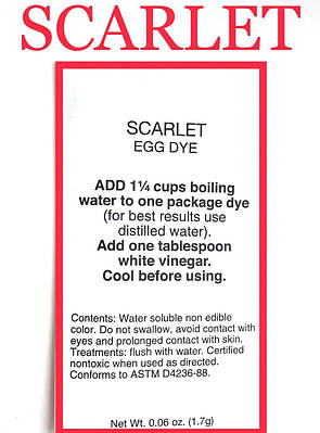 Американський аніліновий барвник для писанок "scarlet" теплий червоний