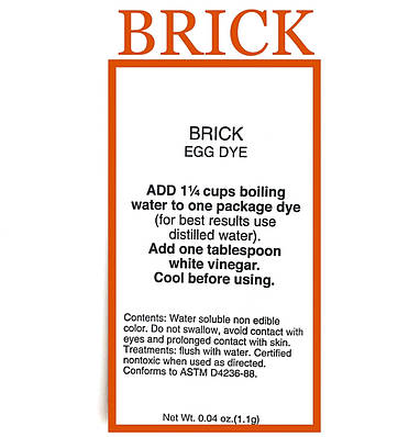 Американський аніліновий барвник для писанок "brick" цегляний