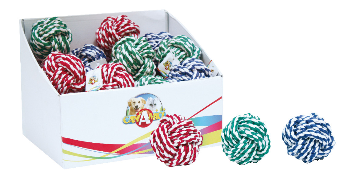 Іграшка для собак м'яч канатний 6,5 см Croci, фото 1