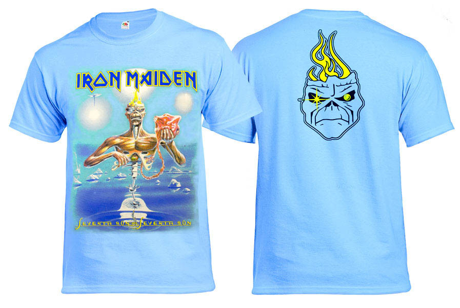 Футболка IRON MAIDEN Seventh Son блакитна