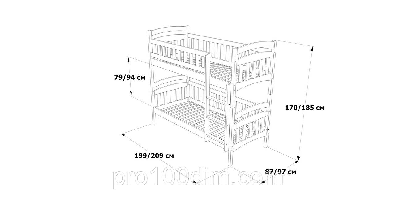 Ліжко двохярусне Білосніжка (Каріна) - фото 6 - id-p12686931