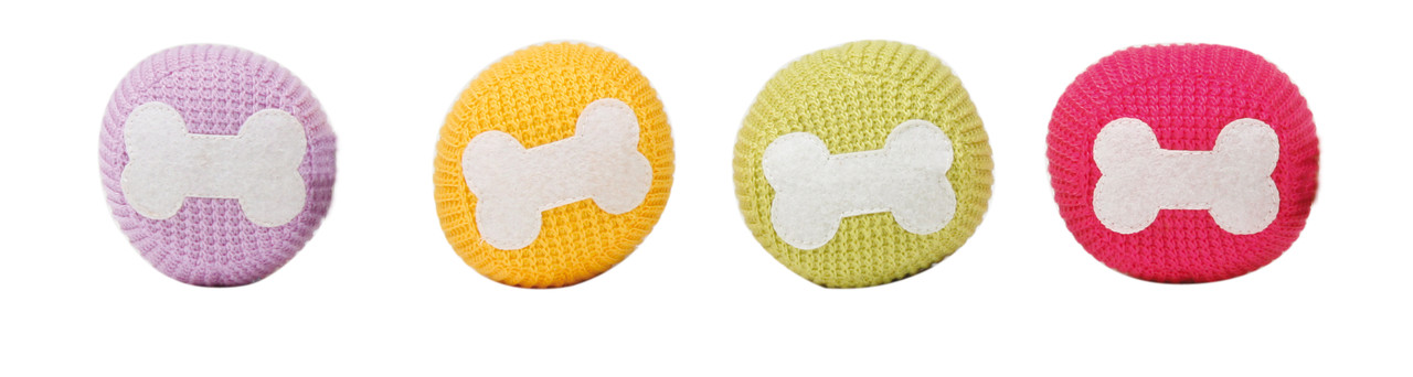 Іграшка для собак м'яч в’язаний м'який 7 см Croci, фото 1