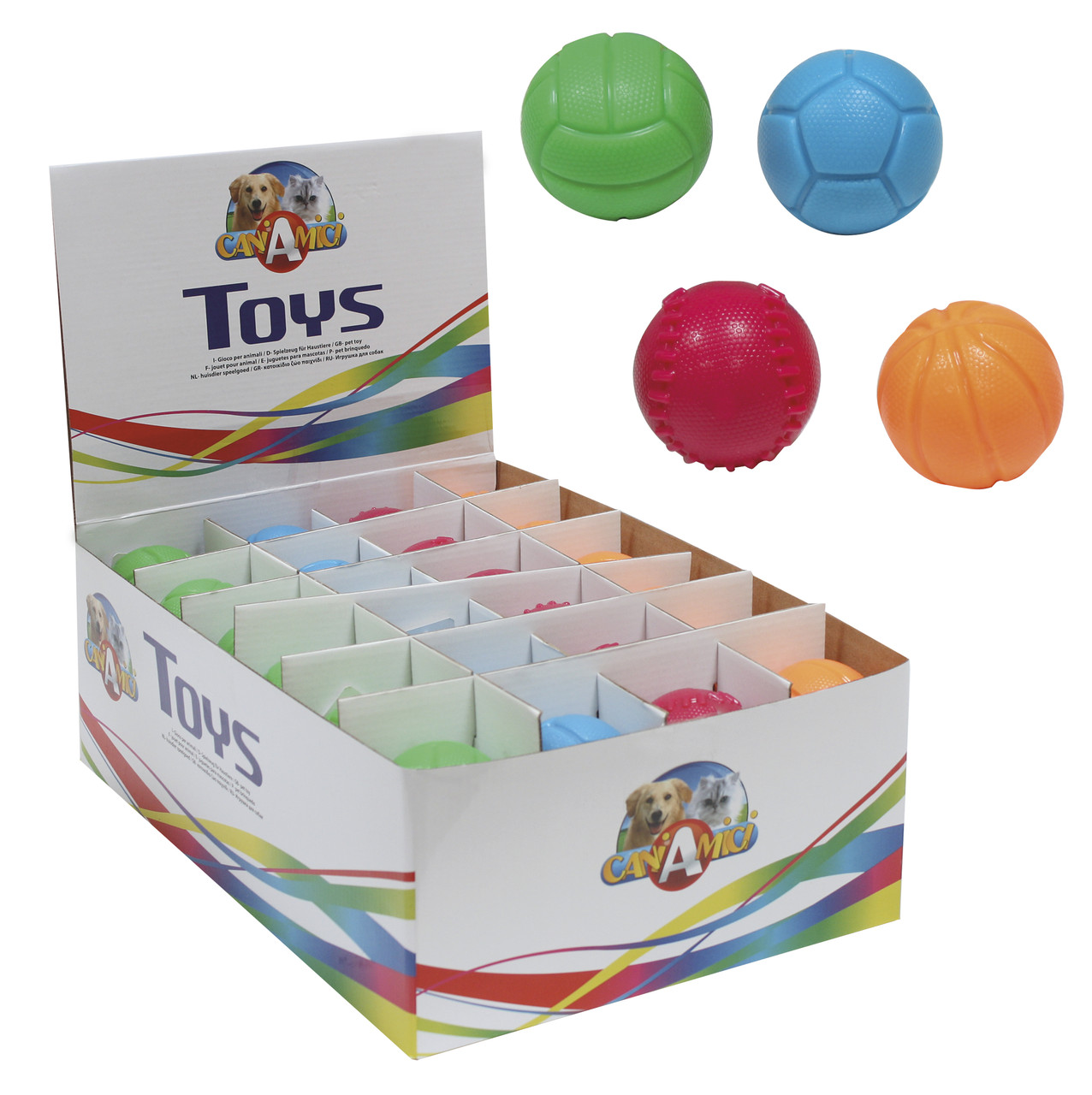 Іграшка для собак м'яч гумовий 6,5 см Croci, фото 1