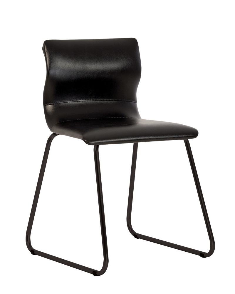 Стілець для кафе CLEO (Клео) CFS black з трапецієподібної зварної рамою, фото 1