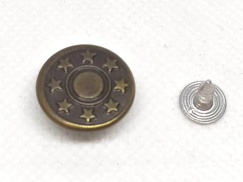 Джинсовий ґудзик 17 мм Антик (1000 шт.)