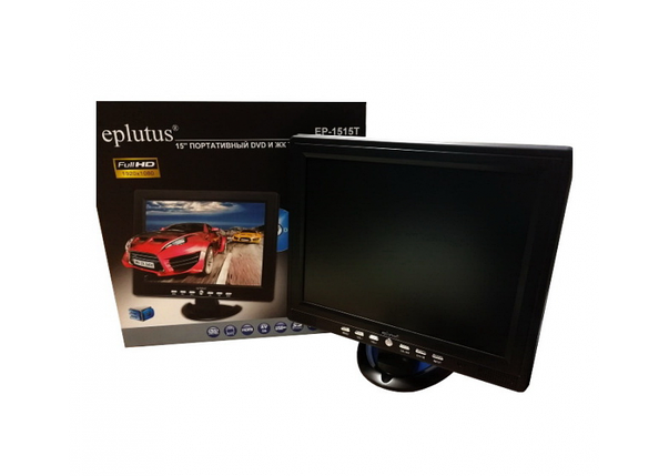 Автомобільний телевізор Eplutus EP-1515T Цифровий телевізор + T2 (15 дюймів) телевізор для кухні гаража машині, фото 2