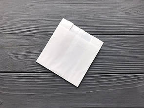 Пакет саше білий 115х110х50 мм. 113Ф 50гр/м2 (жиростійка)