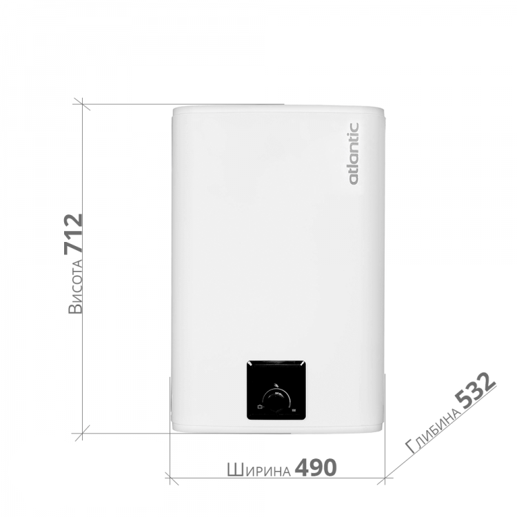 Бойлер електричний Atlantic Steatite Cube VM 75 S4 C 1500W 851267