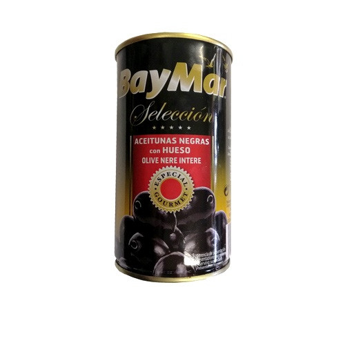 Оливки чорні з кісточкою BayMar 350 г Іспанія