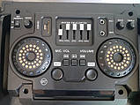 Акустична система Wimpex WX-7311, 2x10 дюймів стереоколонки Bluetooth, мікрофон, пульт, FM, фото 6