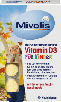 Mivolis Vitamin D3 fur Kinder дитячі вітаміни для нормального росту та розвитку кісток 60 шт.