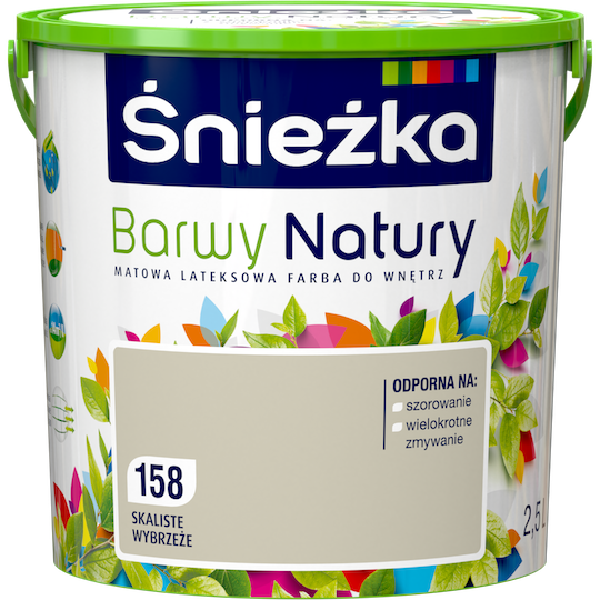 Фарба зносостійка латексна Sniezka Barwy Natury 158Т СКЕЛЯСТЕ УЗБЕРЕЖЖЯ 2.5 л