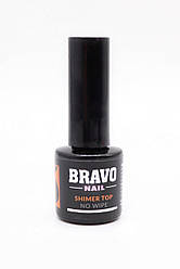 Топ Bravo UV/LED Shimmer Top Wipe Silver топ з мікрошиммером без липкого шару