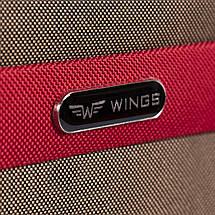 Середній текстильний валізу червоний з розширювачем Wings 1605, фото 3