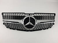 Решетка радиатора на Mercedes GLK-Class X204 2012-2015 год Diamond ( Черная с серым и элементами хрома )