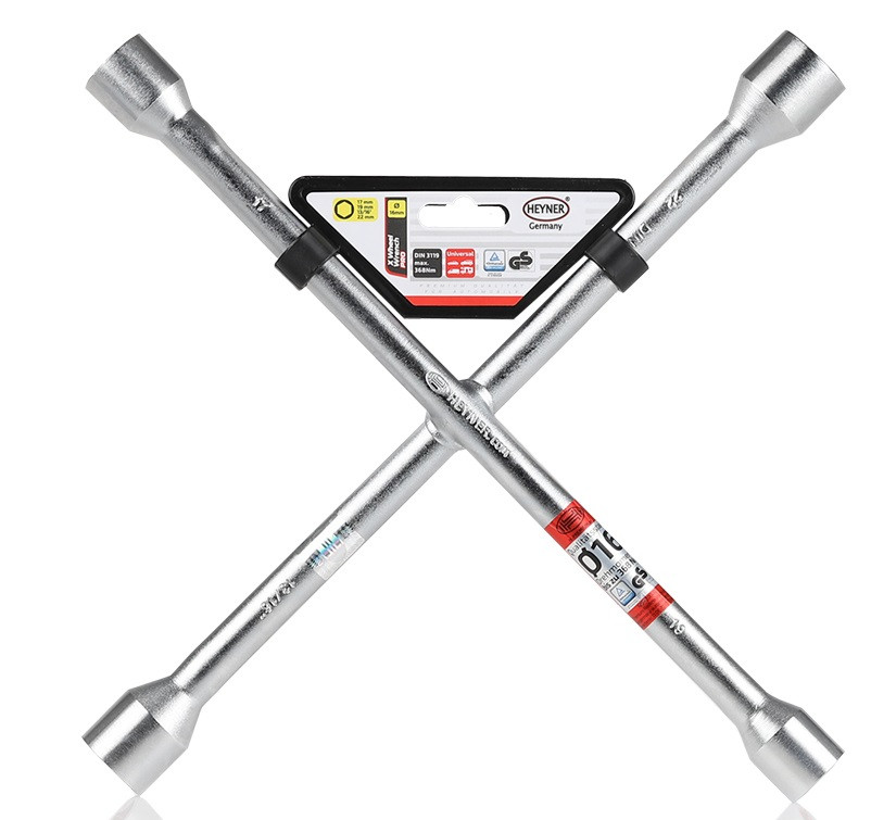 Ключ хрест хромований Heyner Premium 4-Way X-Wrench chrome HE 420000
