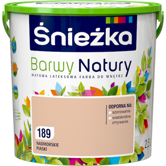 Фарба латексна Sniezka Barwy Natury 189Т ПІЩАНИЙ ПЛЯЖ 2.5 л