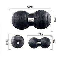 Мячик массажный (3 шт) набор массажных мячиков PowerPlay 4007 черный